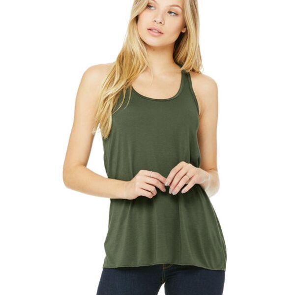 Ladies' Flowy Racerback Tank - Bella + Canvas Thumbnail