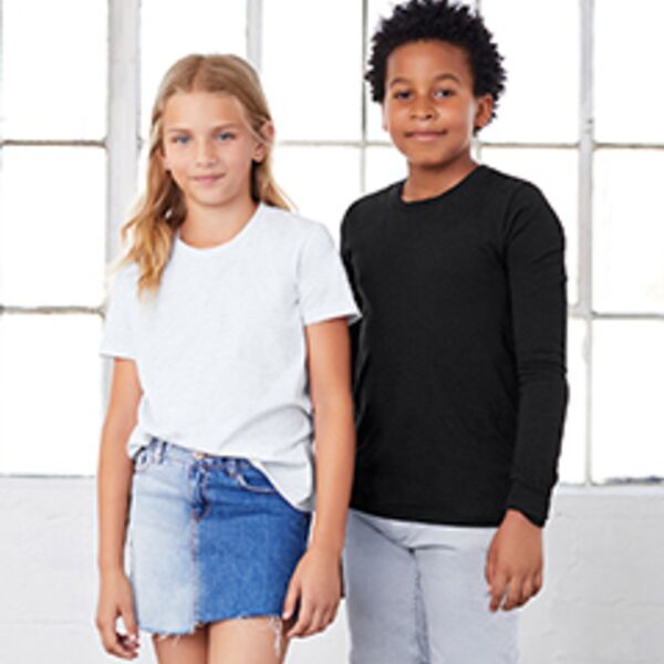 Youth Jersey Long-Sleeve T-Shirt - Bella + Canvas Thumbnail