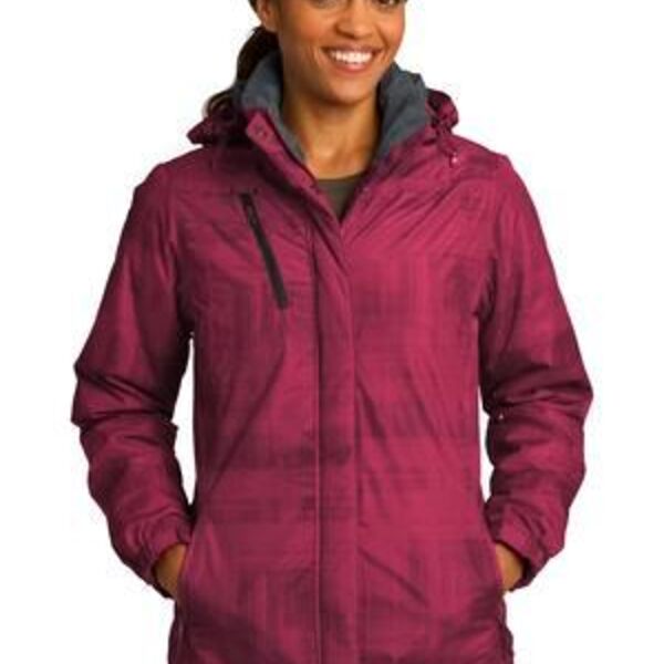 Ladies Brushstroke Print Insulated Jacket - Port Authority Thumbnail
