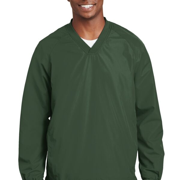 V Neck Raglan Wind Shirt - Sport Tek Thumbnail