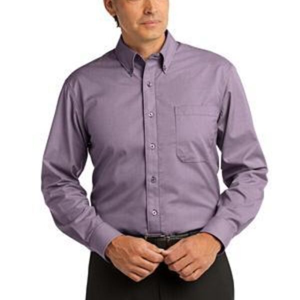 Mini Check Non Iron Button Down Shirt - Red House Thumbnail